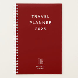 Agenda Monograma Moderna Viagem Borgonha