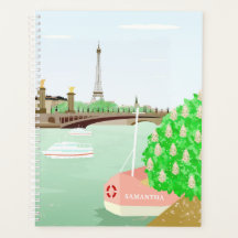 Monograma Paris Eiffel Torre Primavera Boi Planner