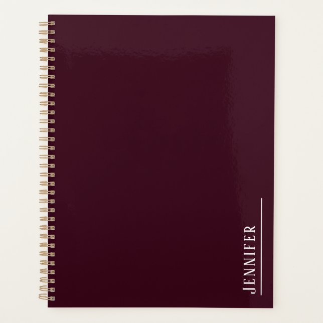 Agenda Monograma personalizado, amora moderna (Frente)