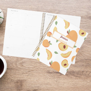 Agenda Monograma Personalizado de Pêssegos Cachos