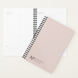 Agenda Monograma Personalizado de rosas claro 2025