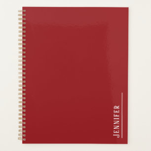 Agenda Monograma personalizado, diafragma vermelha modern