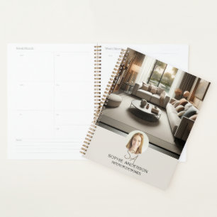 Agenda Monograma Personalizado do Designer Interior