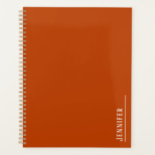 Agenda Monograma personalizado, Laranja Sunset moderno