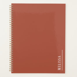 Agenda Monograma personalizado, terracota moderna