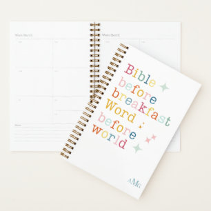 Agenda Monograma Planner para o Bíblia Lover, Bíblico