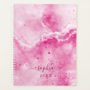 Agenda Monograma Rosa Marble Girly Glam 2025