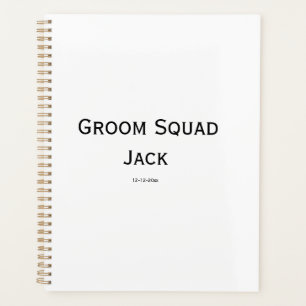 Agenda monograma simples personalizado adicione seu nome