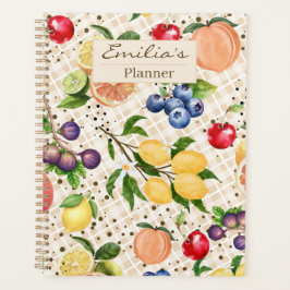 Agenda Monograma sofisticado lindo bege e marrom Citrus