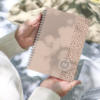 Monograma Trendy Beige & Terracotta Dots 2024