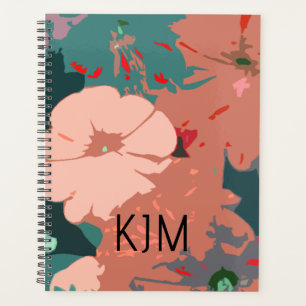 Agenda Monogramas de Flores Silvestres Presente de Nome P