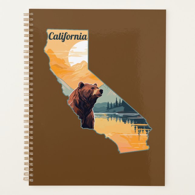 Agenda Montanhas do Urso Contorno da Califórnia (Frente)