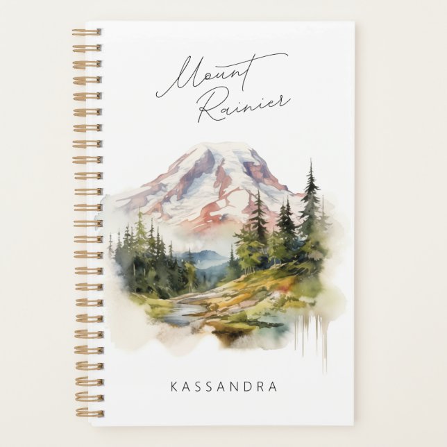 Agenda Monte Rainier Washington Watercolor (Frente)