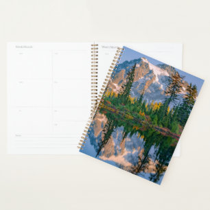 Agenda Monte Shuksan refletido no Lago Reflection