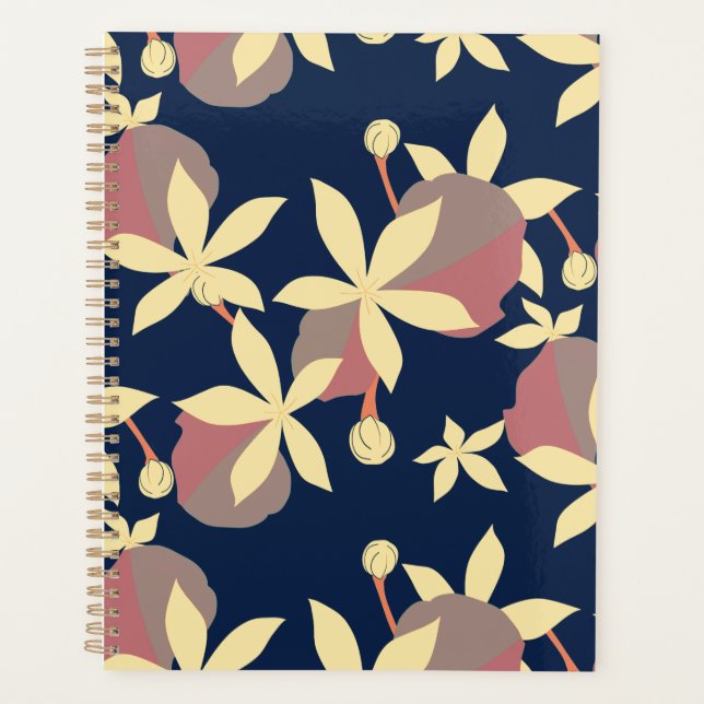 Agenda Moody Floral Blush e Blue (Frente)