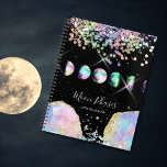 Agenda Moon Fases Crystal Gem Healing Hológrafo Negócios<br><div class="desc">Moon Fases Celestiais Gema Hológrafo Místico Witchy Cartão de visita</div>