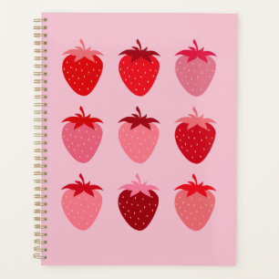 Agenda Morangos Aestéticos Rosa E Vermelho