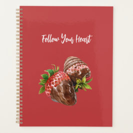 Agenda Morangos Cobertos com Chocolate Vermelho