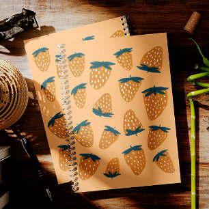 Agenda Morangos orgânicos de Verão em laranja