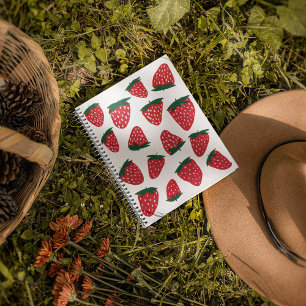 Agenda Morangos orgânicos de Verão - vermelho e verde