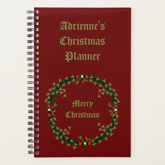 Agenda Morte de Natal Gótica Personalizada (Frente)