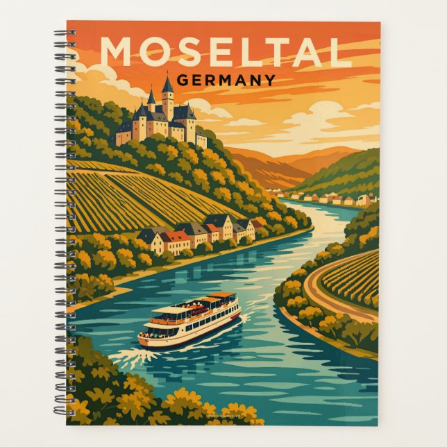 Agenda Moseltal Alemanha Arte de Viagem Clássica (Frente)