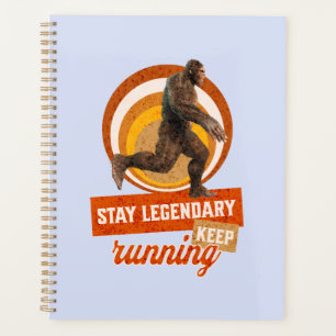 Agenda Motivação Divertida de Bigfoot Correndo