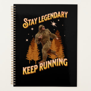 Agenda Motivação Divertida de Bigfoot Correndo
