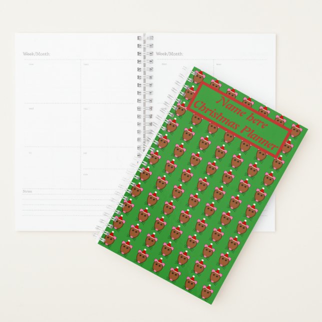 Agenda Mouse Feliz de Natal Personalizado (Exibição)