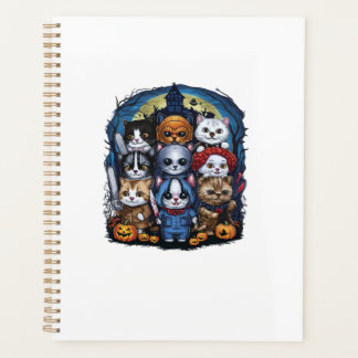 Agenda Movies Cute Halloween for Cat Kitty Lovers Long Sl