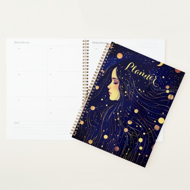 Agenda Mulher Celestial Deusa do Céu Lua Estrelas (Exibição)