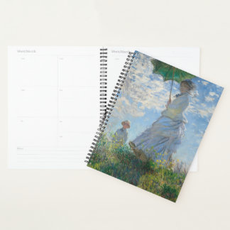 Agenda Mulher com um Guarda-Sol por Claude Monet