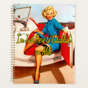 Agenda Mulher de 1950 no carro branco de Gil Elvgren