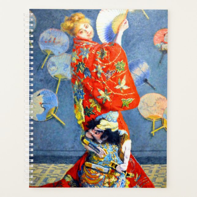 Agenda Mulher de Monet com Traje Japonês (Frente)