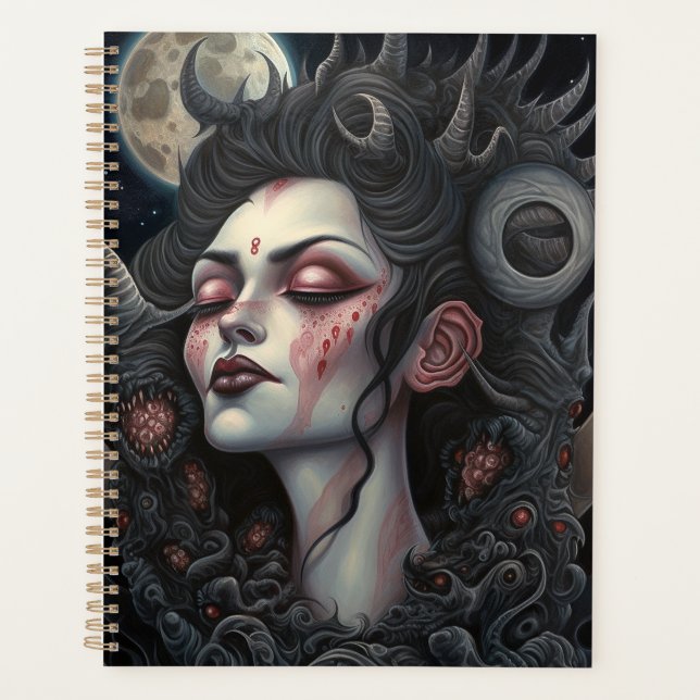 Agenda Mulher demônio: Rainha Dark Fantasy Art (Frente)