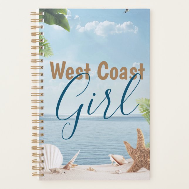 Agenda Mulher feliz da West Coast Girl Western Life (Frente)