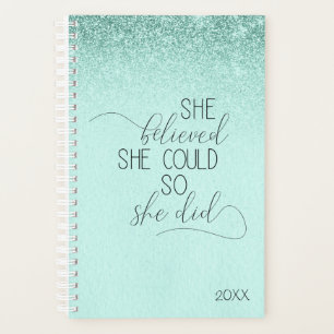 Agenda Mulher Inspiradora Verde Menta