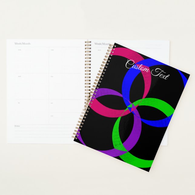 Agenda Multi Color Interchange Geometric Spiral Planner (Exibição)