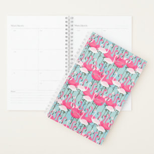 Agenda Multidão Cor-De-Rosa E Branca De Flamingos