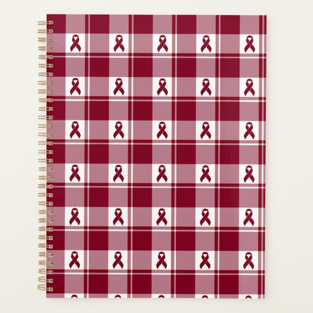 Agenda Multiple Myeloma Cancer Awareness Plaid Planner (Frente)