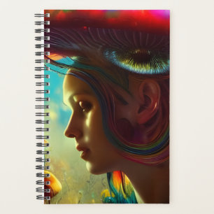 Agenda Mushroom Visions Trippy AI Generated Art Planner