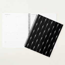 Agenda Música Motif Derretendo Treble Clef Branco e Preto