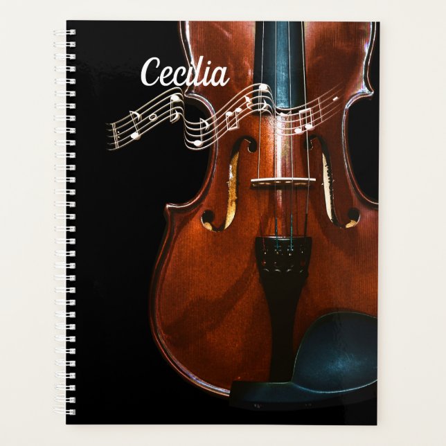 Agenda Música Violina Personalizada (Frente)