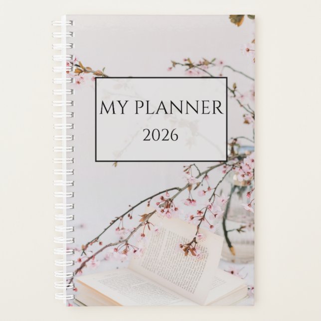 Agenda My Planner 2026 – Minimal Floral Daily Planner (Frente)