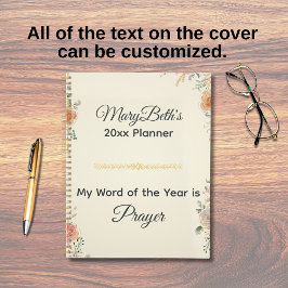 Agenda My Word Of The Year Is Prayer Floral
