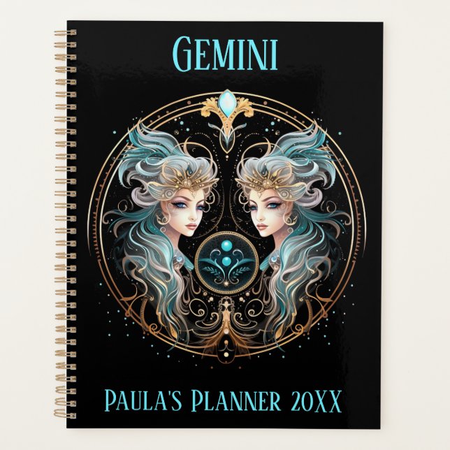 Agenda Mystical Gemini Zodiac Artwork  (Frente)