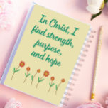 Agenda Na Cristo, Entendo A Força Cristã<br><div class="desc">Bonito Planeador Cristão Com Citação. Planeje seus dias com propósito e oração usando nosso planejador cristão - citações inspiradoras,  avisos de escritura e espaço para crescimento espiritual. Ande com Deus diariamente. Peça hoje!</div>