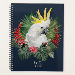 Agenda Na moda de Flores Tropicais de Aves de Cockatoo Mo