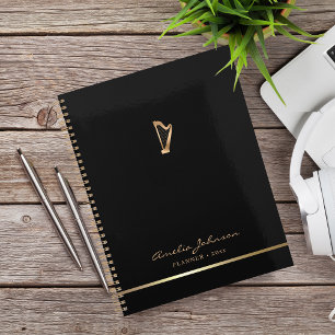 Agenda Na moda Dourado Harp Music Teacher Personalizado