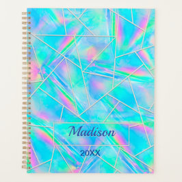 Agenda Na moda holográfico geométrico elegante